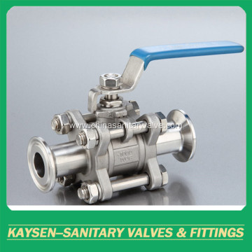 Sanitary Clamp Three Piece Non-retention Ball Valve